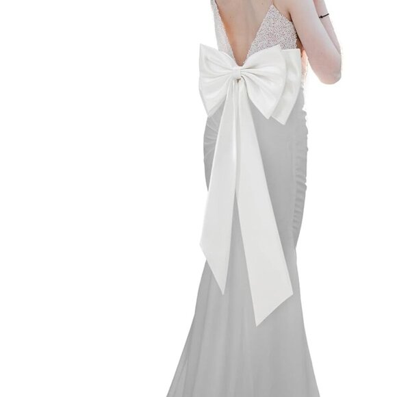 Other - Large Satin Bow Detachable Train for Dress Waist Sash Bridal Formal Event